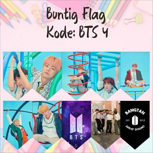 [Bayar di Tempat] Buntig Flag BTS Ready