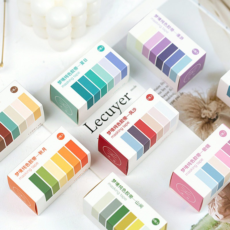 

Masking Tape Set 6Pc Dreamland Pure Color [Creativ]