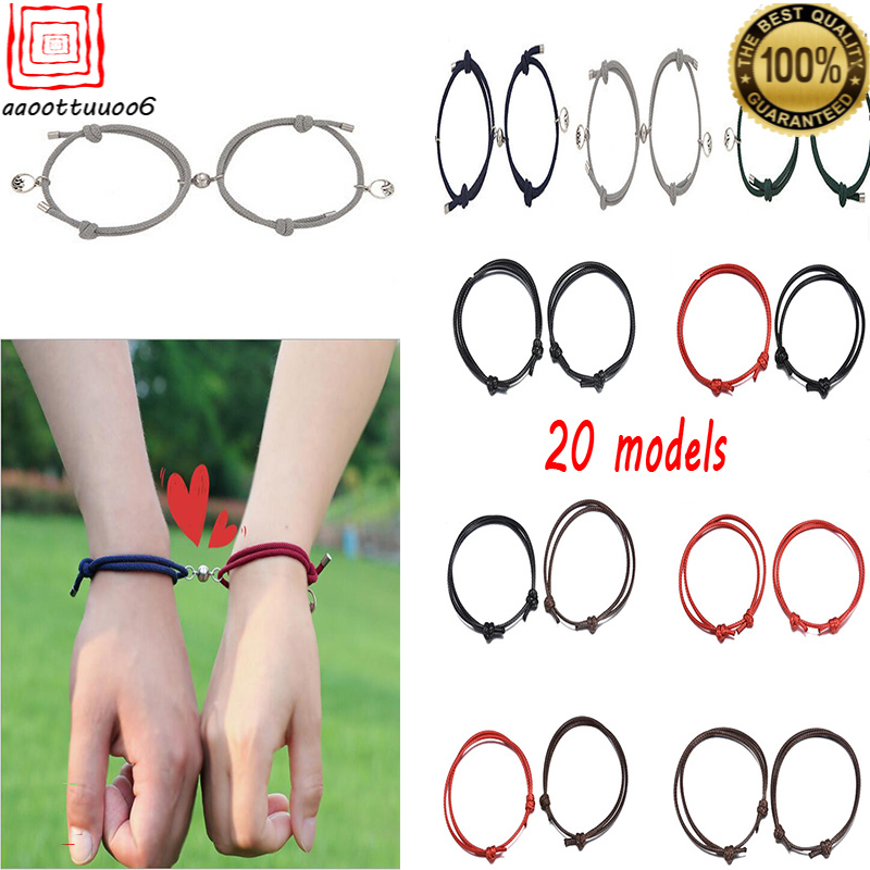 2 Pcs Gelang Magnet Couple Gelang Tali Attract