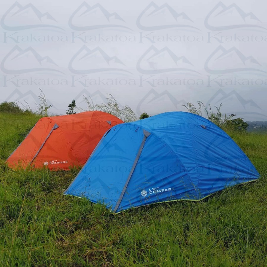 【COD】 Tenda Compass LWY` Dome Fiber 4P 5P` Double Layer 4 - 5 Orang Tent` Camping Outdoor Kemah Compas