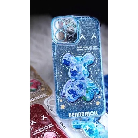 Case Gliter Bear Brick Proteck kamera For Hp Oppo Realme Vivo Samsung Xiaomi Redmi #casemotif#casemurah#casegliter