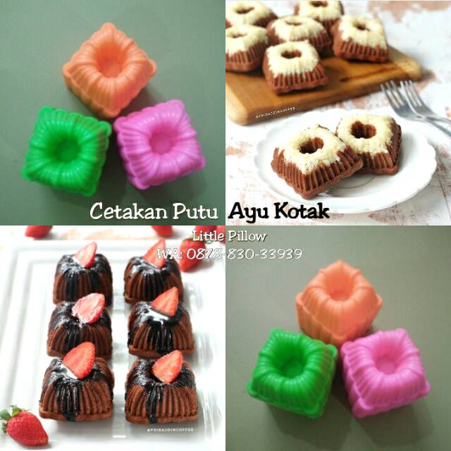 (PUTU AYU KOTAK) Cetakan Kue Putu Ayu Kotak/Cetakan Bolu Kukus/Cetakan Puding/Cetakan jelly