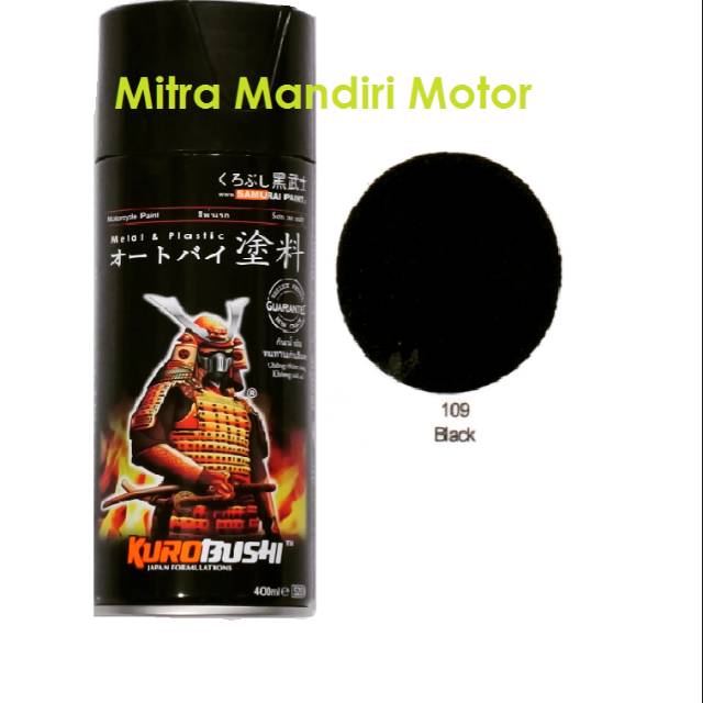 Samurai paint 109 black pilok samurai cat samurai hitam