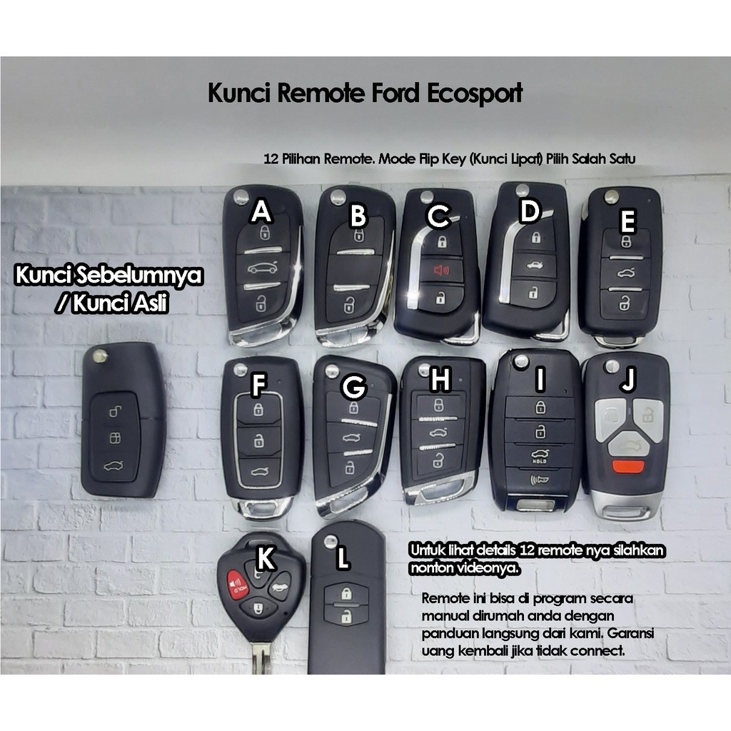 Kunci Remote Ford Ecosport Bergaransi