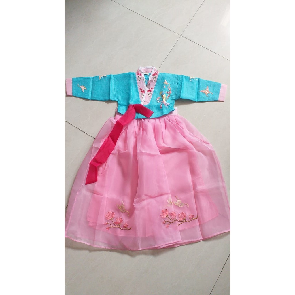 Hanbok girl anak dress korea kostum korean traditional clothes long