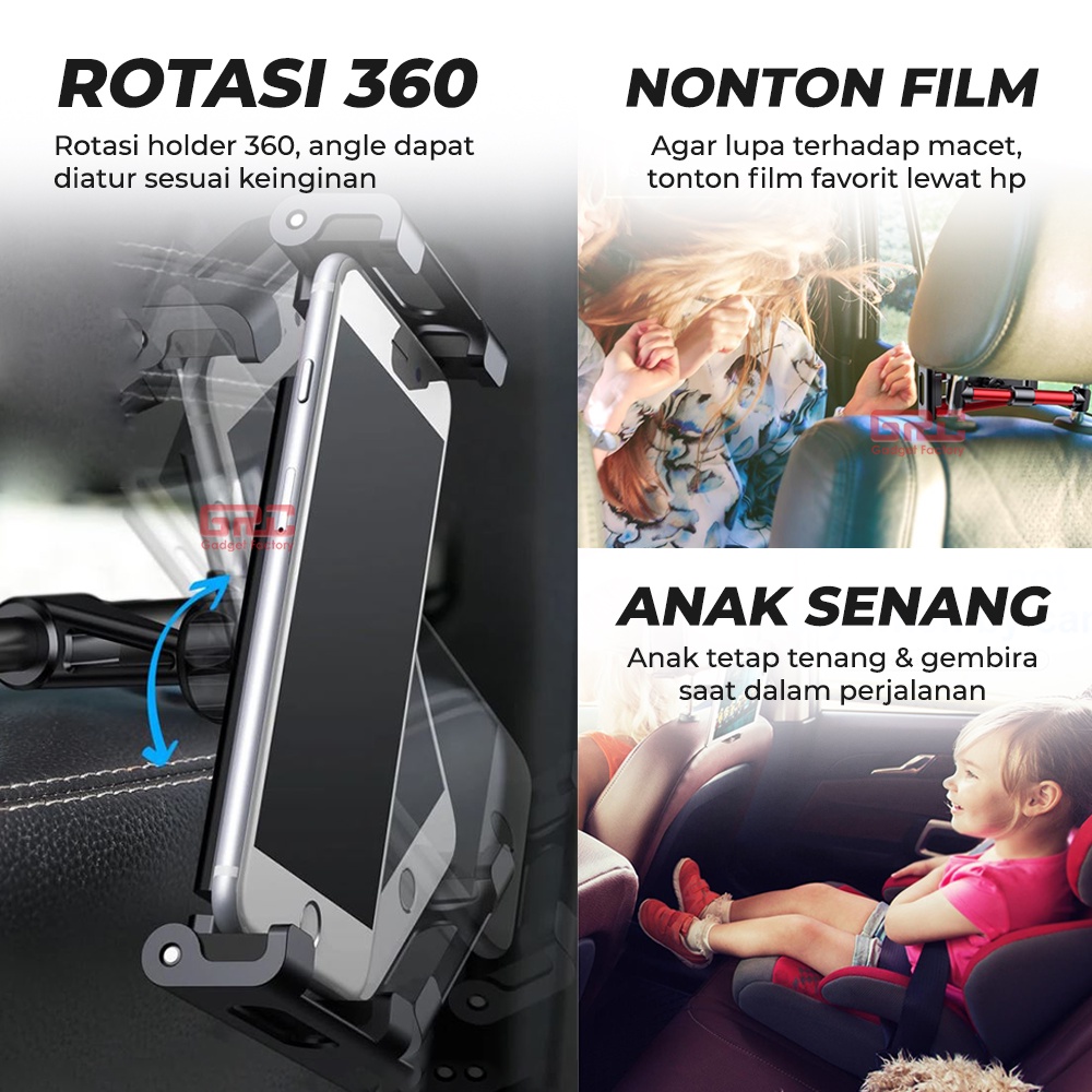 BASEUS Backseat Car Mount 360° Tab Ipad Phone Bracket Holder Mobil