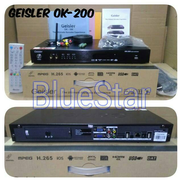 DVD PLAYER KARAOKE GEISLER OK 200 HDD 2TB Support Smarphone