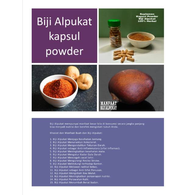 

Biji alpukat kapsul powder