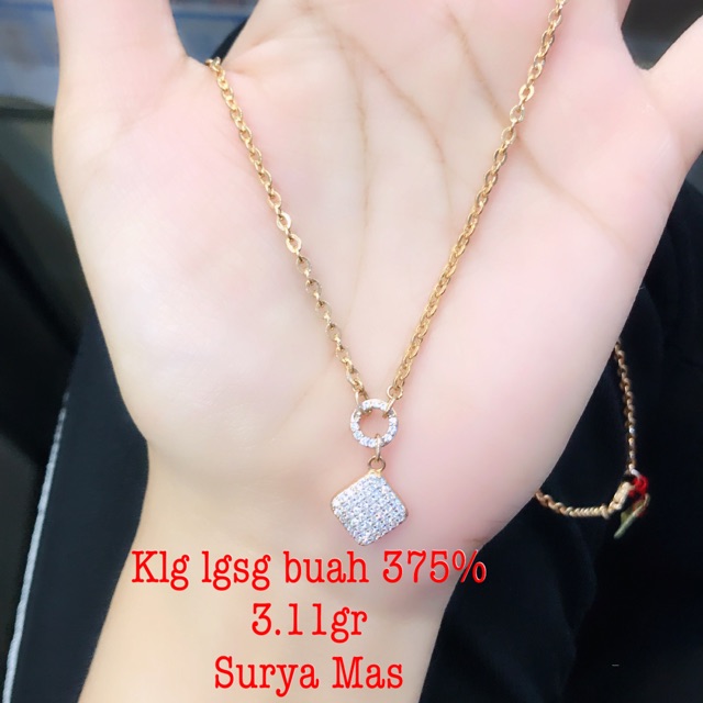 Kalung langsung buah emas 375%