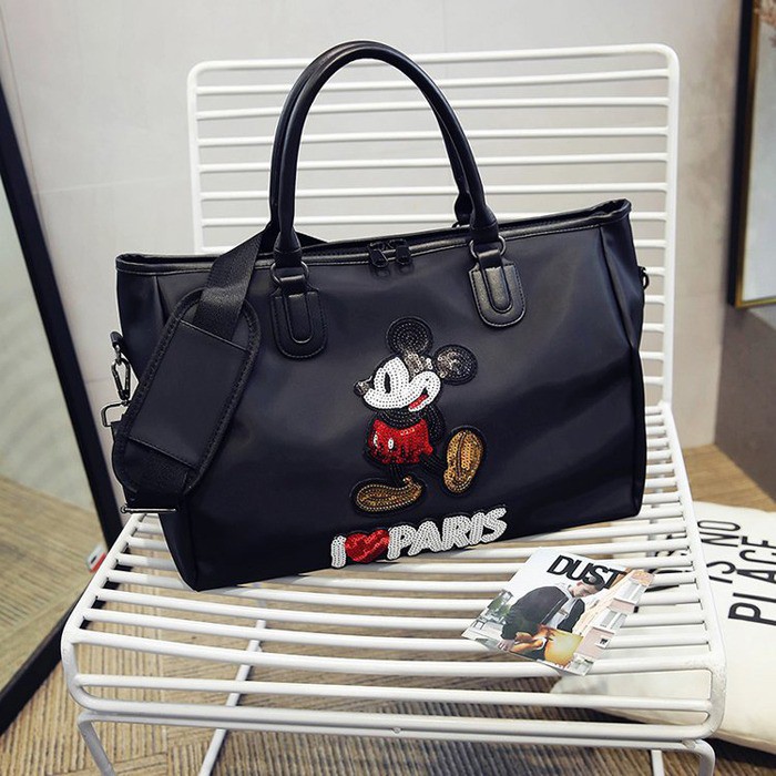 SZ6645 Tas besar selempang hitam tas mickey ILP wanita import kekinian terbaru termurah cod jakarta