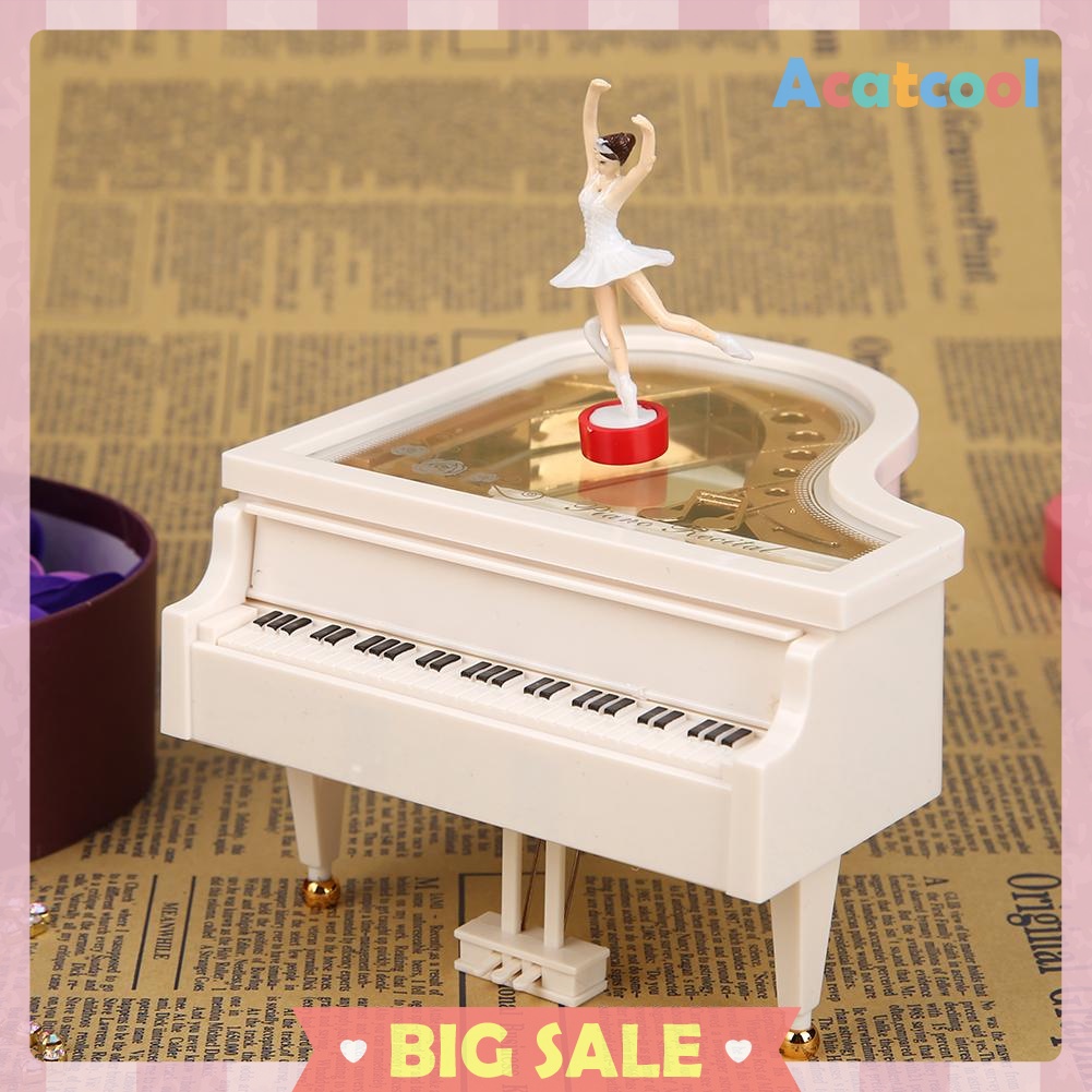 Romantic Piano Model Dancing Ballerina Music Box Clockwork Musical Boxes