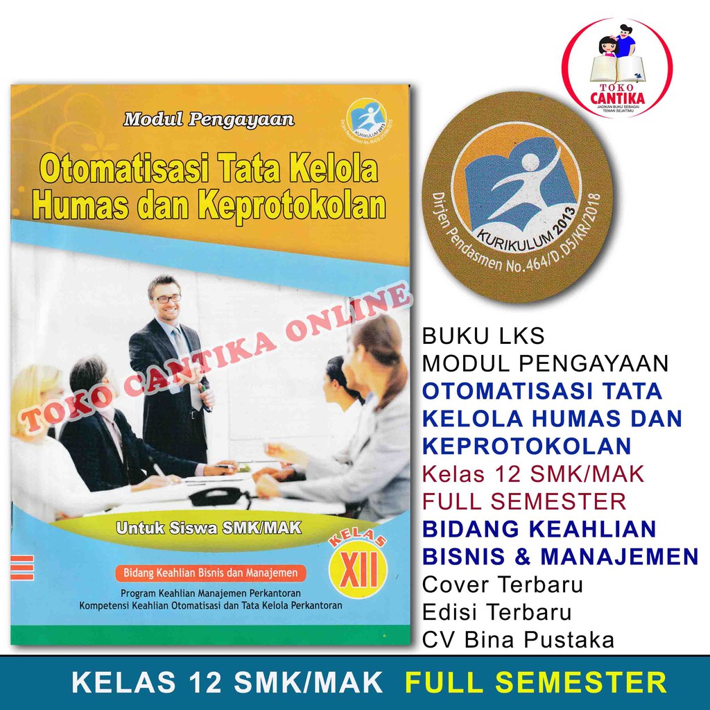 Buku Lks Otomatisasi Tata Kelola Humas Dan Keprotokolan Kelas 12 Smk Mak Kurikulum 2013 Shopee Indonesia