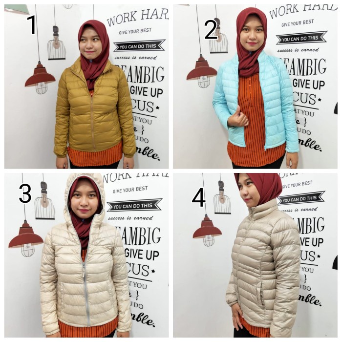 Jaket Wanita Jaket Bulu angsa Wanita,goose down,ultralight winter, uniqlo, gap, dll(B3B6) TERBARU Ja