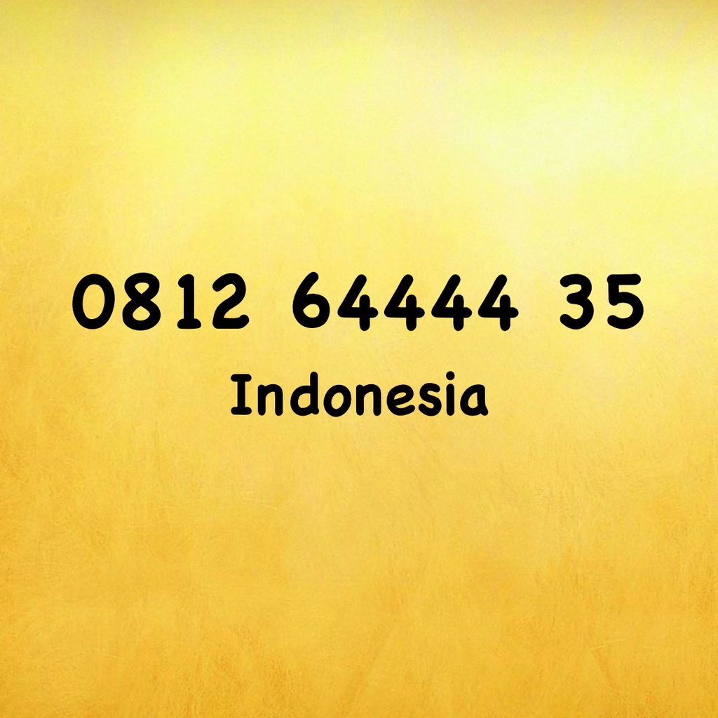 Nomor Cantik Simpati 11 Digit - 0812 644 4435 - 0812 64444 35