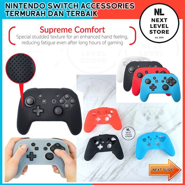 Silicone Case Pro Controller Nintendo Switch Rubber Protector - Biru