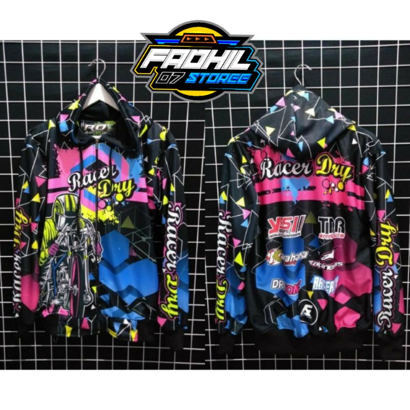 JAKET RACING MANDALIKA/JAKET RACING /JAKET RACING STAR/ BALAP PRINTING  DEWASA PRIA WANITA-Rd drag