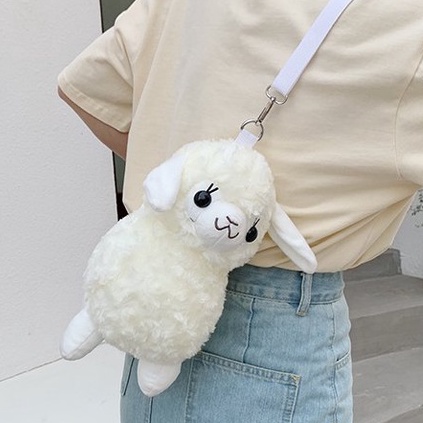 ALPACA PLUSH SLING BAG CUTE KOREAN STYLE