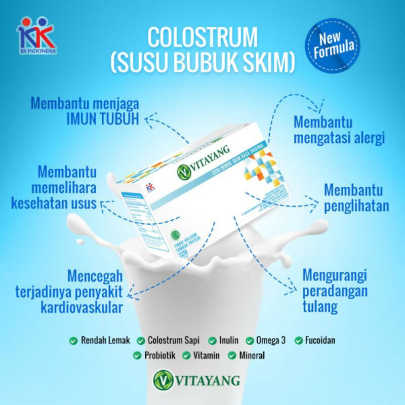 

KK VITAYANG SUSU SKIM BUBUK SAPI - tanpa bhn pengawet atau pemanis buatan aman dikomsumsi BPOM DLL..