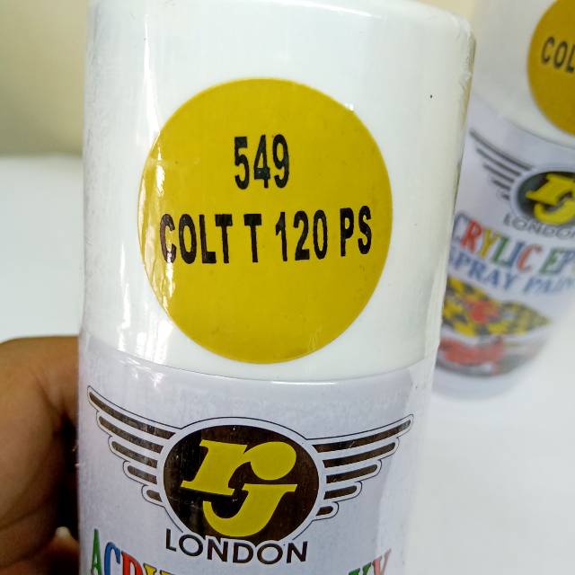 Pilok pilox 150ml cat semprot warna kuning COLT T 120 PS rj london spray paint untukmotormobil truk sepeda kayu besi plastik