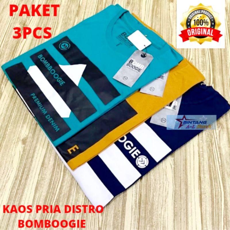 3 Pcs 100rb Kaos Bombogie pria 100 3pcs | kaos pria distro bandung | kaos bombogie pria terbaru | Kaos T-Shirt distro pria asli bandung murah bahan tebal | Kaos pria dewasa 3 pcs 100 | T Shirt Pria Casual Preimum | kaos pria keren