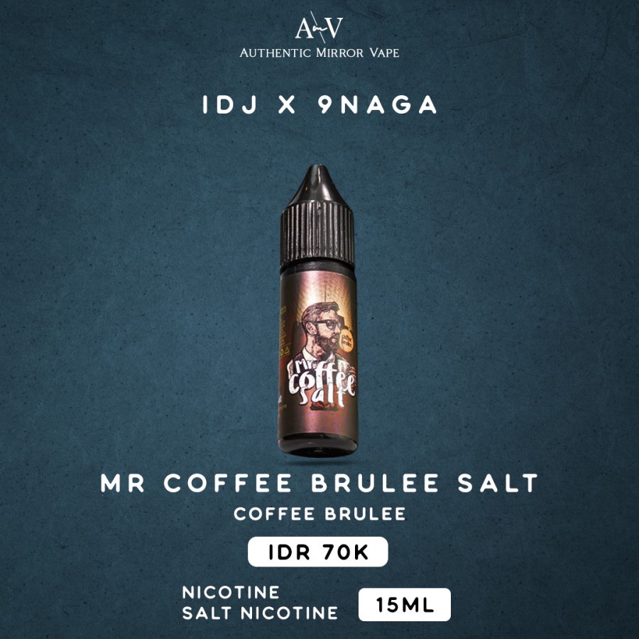 MR COFFEE SERIES&quot; ICE COFFEE &amp; BRULLEE SALT NIC LIQUID AUTHENTIC 15ML