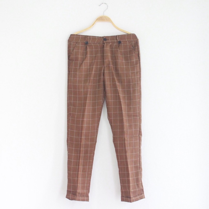 CELNA KANTOR OFFICE PANTS TARTAN PANTS CELANA TARTAN UNIQLO HNM STRADIV