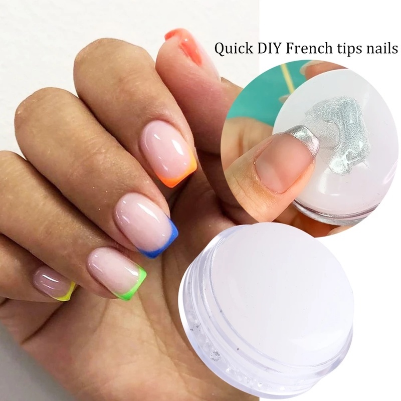 1pc Stempel Kuku Diy Bahan Silikon Untuk Nail Art