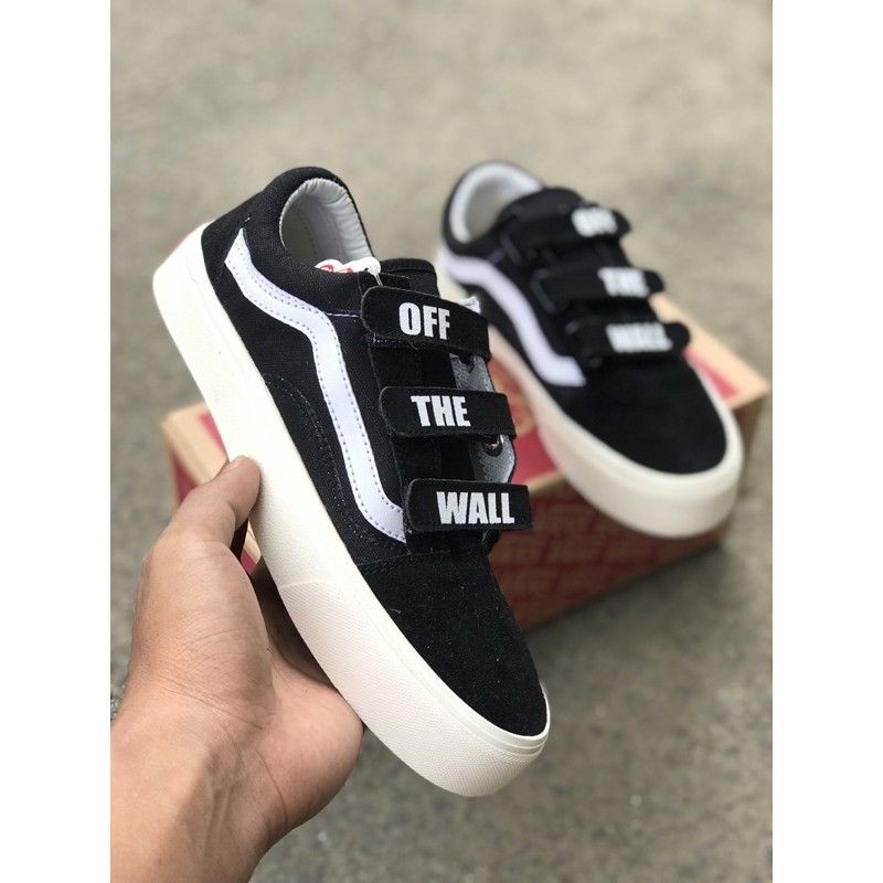 SEPATU VANS OLDSCHOOL VELCRO PEREKAT HITAM PUTIH OG