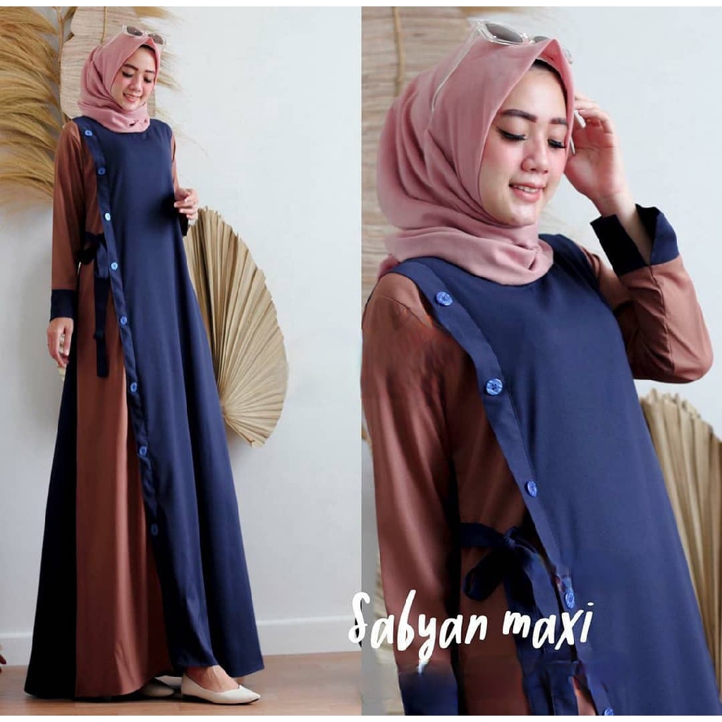 BUY 1 GET 1FREE | (S M L XL XXL XXXL 5L) MAXY DRESS CANTIK / Sabyan Maxi