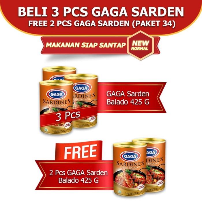 

Kaleng | Gaga Sarden Chili Balado 425G (Kode34)