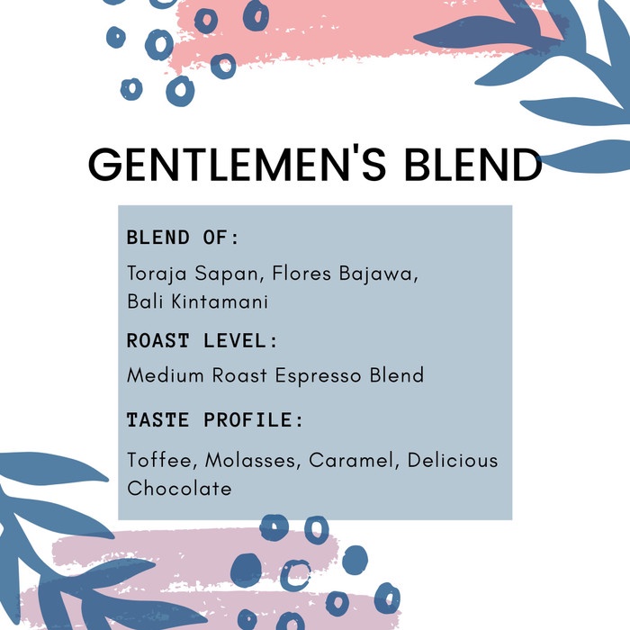 

kopi-biji- gentlemen's blend espresso arabica biji kopi roasted beans - biji kopi, 250 gram -biji-