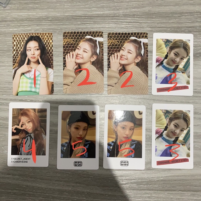 trading card csi itzy yeji lia yuna chaeryeong