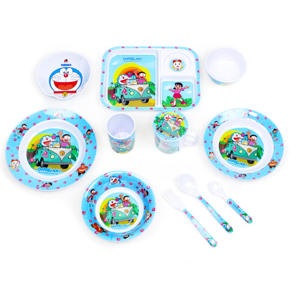 Dapurdia Tableware Children Gift Set 12 pcs Motif doraemon