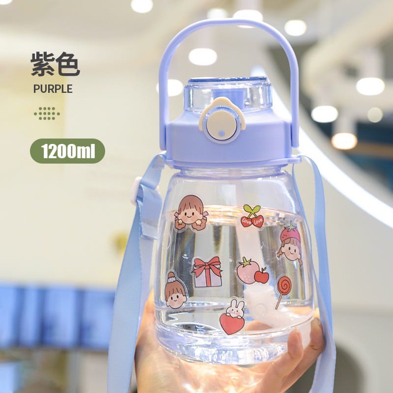 LID099 Botol Minum Air Mancur Bayi/ Balita Dengan Tali Import