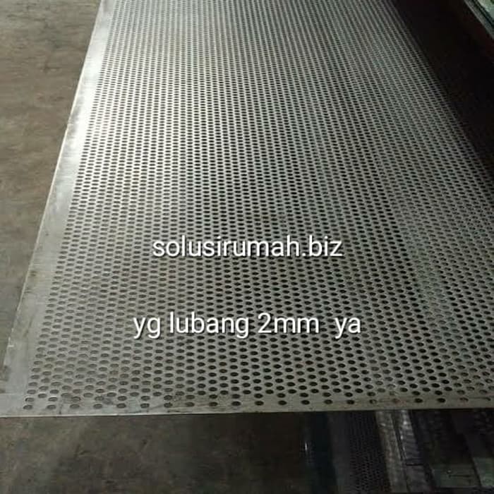 Plat Lubang Ss T0.8mm Hole 2mm Stainless Per100cm Perforated Custom /100cm per100 /100 potongan