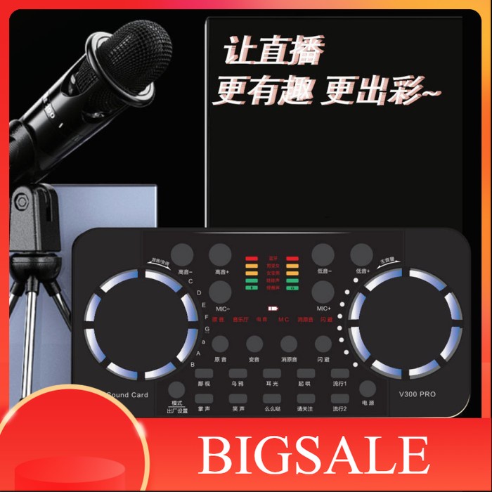 Audio Bluetooth USB External Soundcard Live Broadcast Phone Microphone