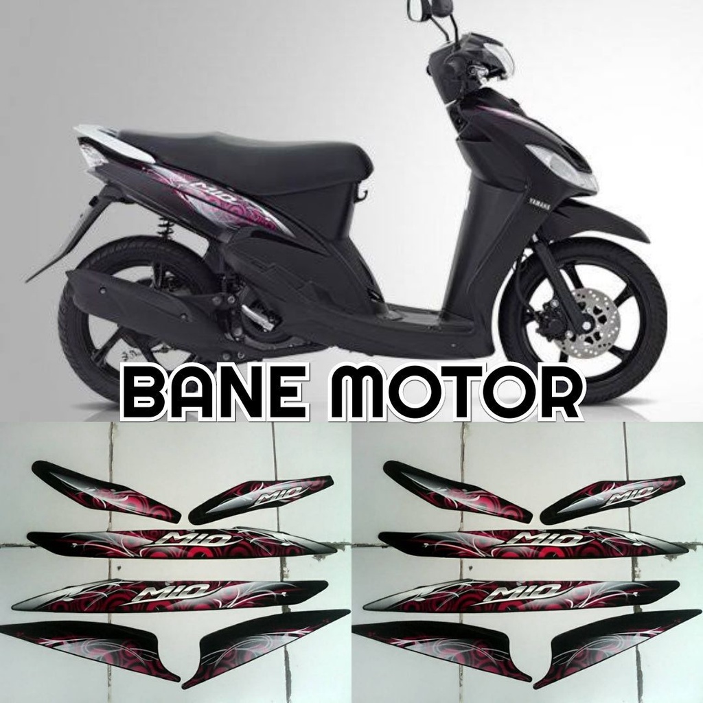 striping Mio smile / stiker body Mio smile 2012 hitam