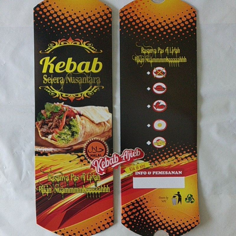 

Dus Besar Kemasan Kebab (50pcs), Full Colour