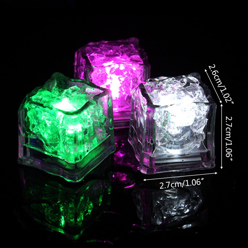 Mary Light Up Ice Cube Rock LED Ice Props Festival Liburan Musim Panas Bekal Minum