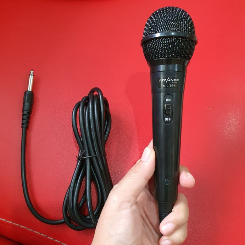 Mic Original Advance 884 Mikrofon Karaoke On Off Model Kabel