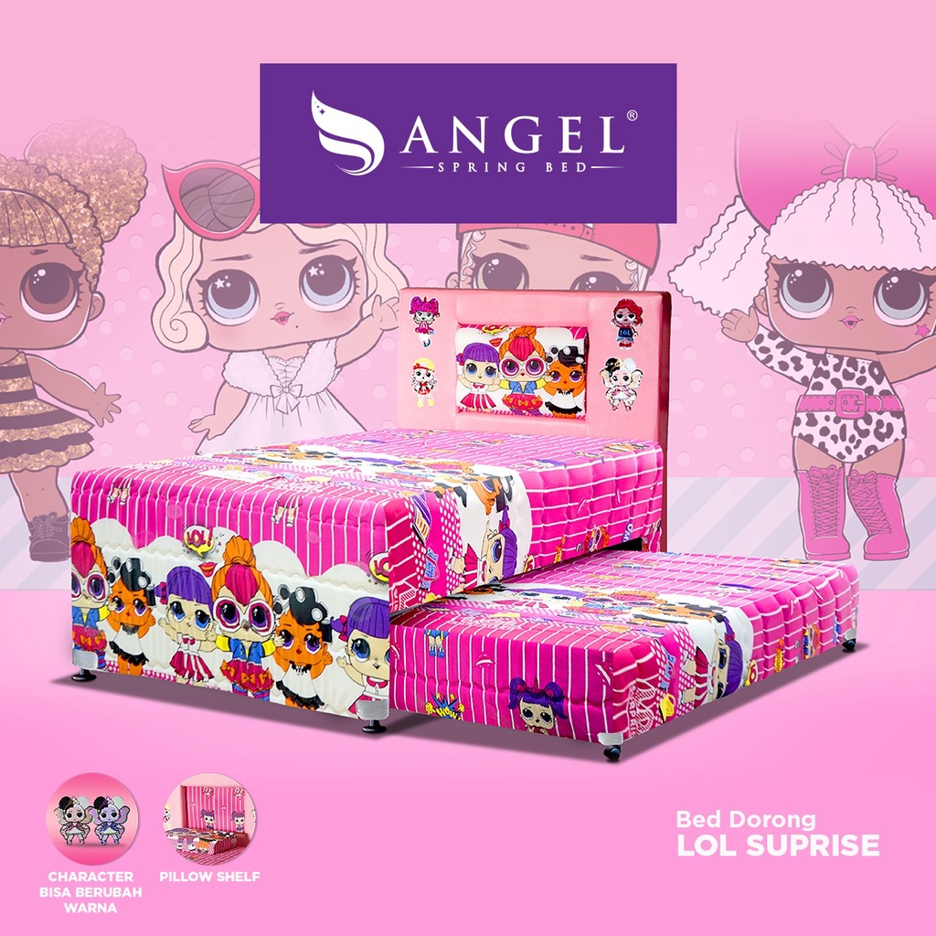 Kasur Anak Murah 120x200 - Springbed Angel Anak LOL - Bed Dorong Murah Fullset - Garansi Per 15tahun