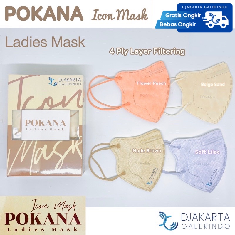 Masker POKANA ICON Ladies Mask 4ply Medical Mask