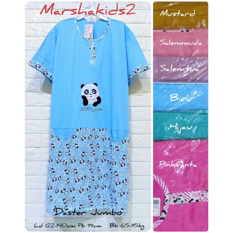 Daster kaos Jumbo dewasa Lorita by Sofie Daster kancing depan big size Ld 122cm - 140cm