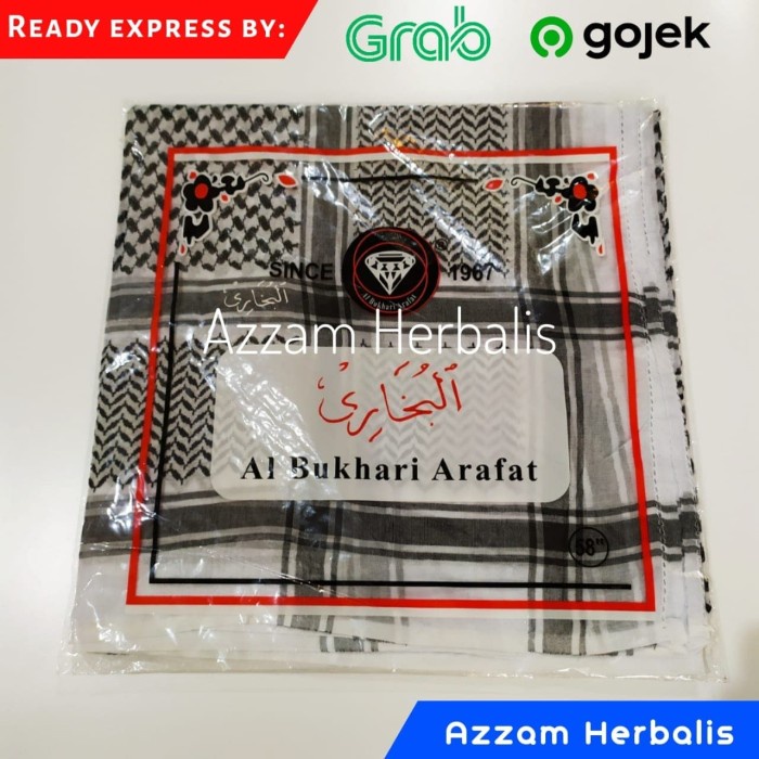 Sorban SORBAN ALMAS ARAFAT HITAM PUTIH - SORBAN ARAB HITAM PUTIH(X5Y5) Sorban Murah Sorban Palestina