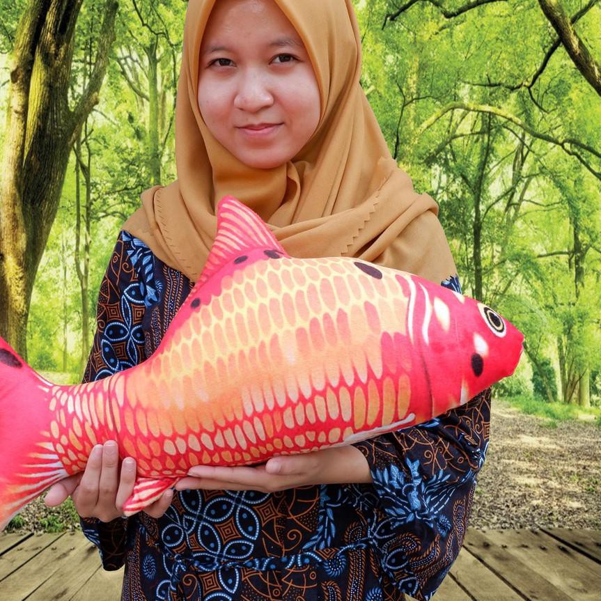 _ YWG Bantal Ikan Koi Bantal Bentuk Ikan Bantal Boneka Ikan Size M !!