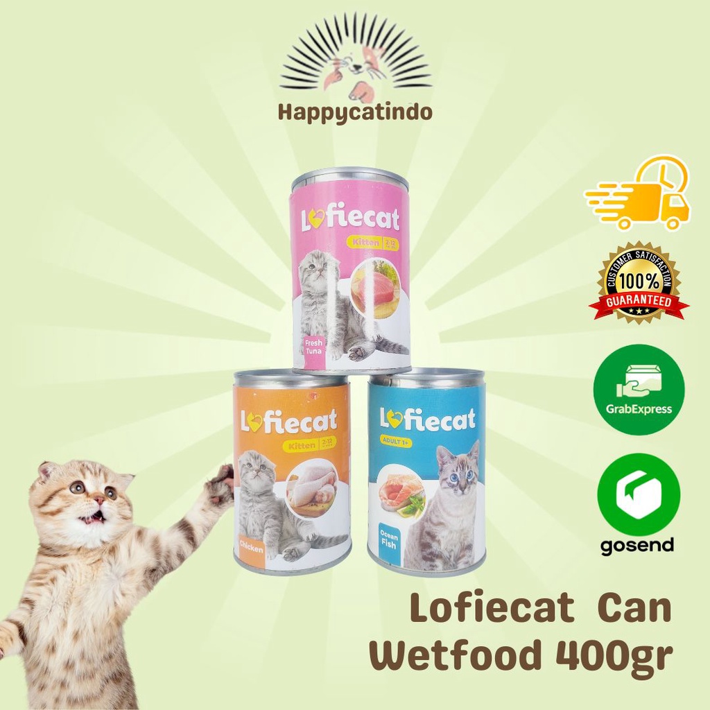 Makanan Kucing Wet Food Lofiecat Can 400gr Kitten Tuna