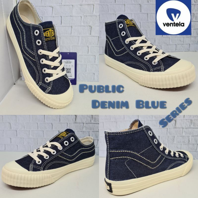 Ventela bajatex public low high denim blue 100% Original