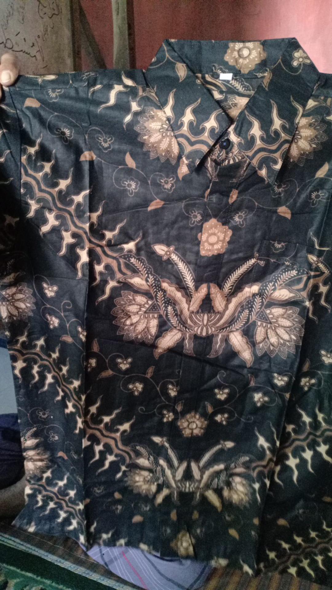 Size M L Xl Xxl Bswart Batik Hrb026 Kenongo Hem Panjang Padi Pekalongan M L Xl Xxl