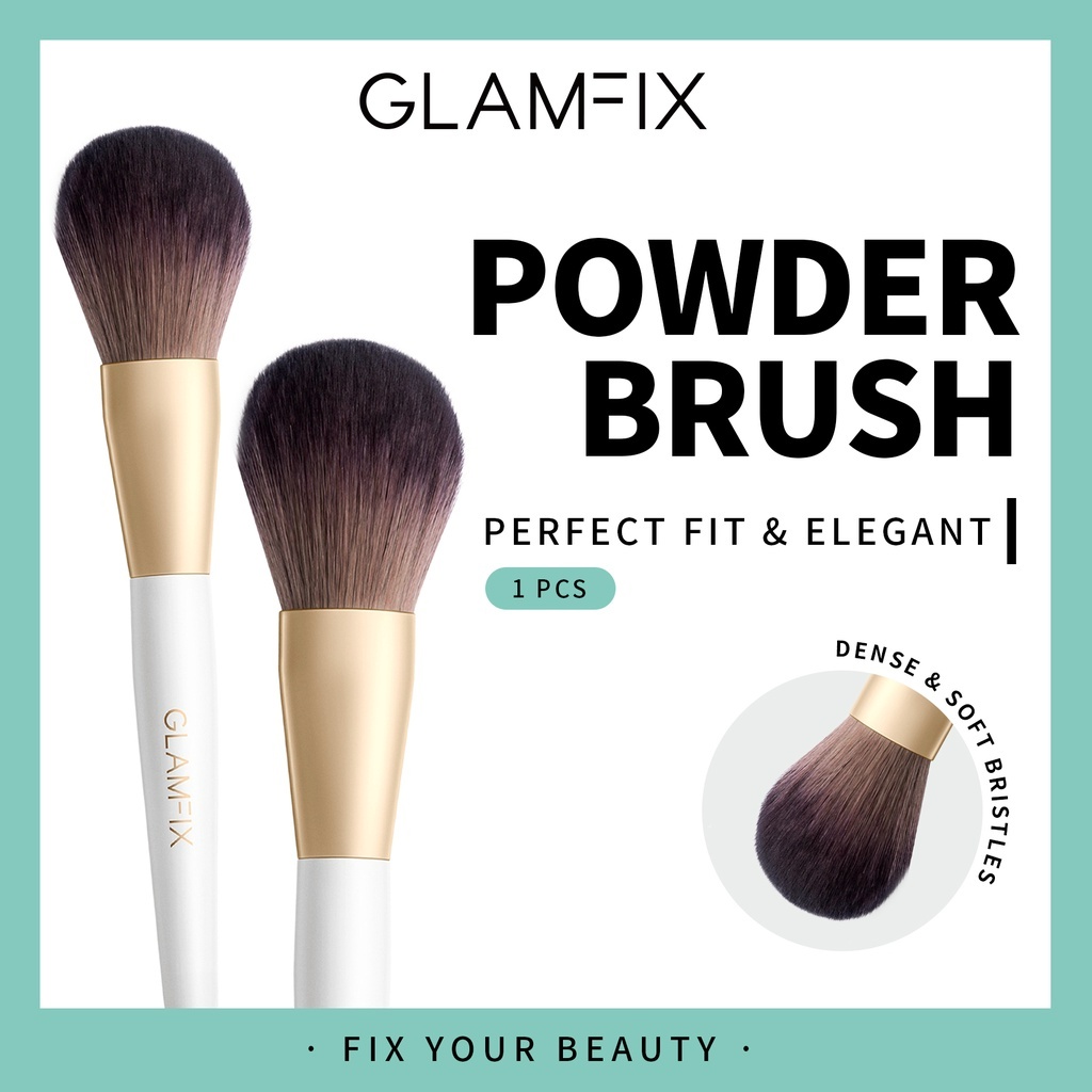 ★ BB ★  GLAMFIX Classic Powder Brush Make Up 1 Pcs - Kuas Make Up Bedak | GLAM FIX Alat Kecantikan Makeup by YOU