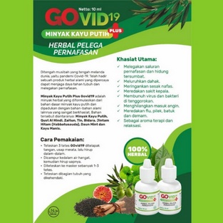 GOVID19 Minyak Kayu Putih Plus Herbal Tetes Obat Batuk Flu Sesak Nafas Asma Gangguan Pernafasan Naturafit